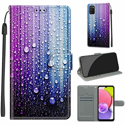 LeviDo Kompatibel für Samsung Galaxy A03s Hülle Silikon Lustig Muster Motiv PU Leder Kartenfach Klappbar Magnetisch Flip Hüllen 360 Grad Case Brieftasche Wallet Handyhülle Stoßfest Cover, lila-blau LeviDo Kompatibel für Samsung Galaxy A03s Hülle Silikon Lustig Muster Motiv PU Leder Kartenfach Klappbar Magnetisch Flip Hüllen 360 Grad Case Brieftasche Wallet Handyhülle Stoßfest Cover, lila-blau von LeviDo-EU