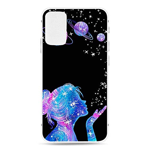 LeviDo Kompatibel für Samsung Galaxy A04S Hülle Silikon Transparent Durchsichtig Hüllen Ultra Dünn Bumper Gummi Lustig Muster Motiv Case Handyhülle Schutzhülle Stoßfest Cover, Mädchen von LeviDo-EU