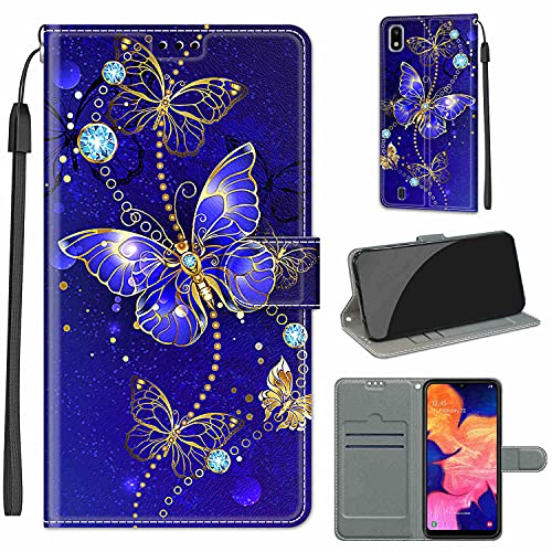 LeviDo Kompatibel für Samsung Galaxy A10 2019 Hülle Silikon Muster Motiv PU Leder Kartenfach Klappbar Magnetisch Hüllen 360 Grad Case Brieftasche Wallet Handyhülle Stoßfest Cover, Schmetterling 1 LeviDo Kompatibel für Samsung Galaxy A10 2019 Hülle Silikon Muster Motiv PU Leder Kartenfach Klappbar Magnetisch Hüllen 360 Grad Case Brieftasche Wallet Handyhülle Stoßfest Cover, Schmetterling 1 von LeviDo-EU
