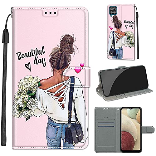 LeviDo Kompatibel für Samsung Galaxy A12/M12 Hülle Silikon Lustig Muster Motiv PU Leder Kartenfach Klappbar Magnetisch Hüllen 360 Grad Case Brieftasche Wallet Handyhülle Stoßfest Cover, mädchen LeviDo Kompatibel für Samsung Galaxy A12/M12 Hülle Silikon Lustig Muster Motiv PU Leder Kartenfach Klappbar Magnetisch Hüllen 360 Grad Case Brieftasche Wallet Handyhülle Stoßfest Cover, mädchen von LeviDo-EU