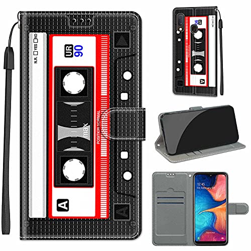 LeviDo Kompatibel für Samsung Galaxy A20e 2019 Hülle Silikon Lustig Muster Motiv PU Leder Kartenfach Klappbar Magnetisch Flip Hüllen 360 Grad Case Brieftasche Wallet Handyhülle Stoßfest Cover, Band von LeviDo-EU