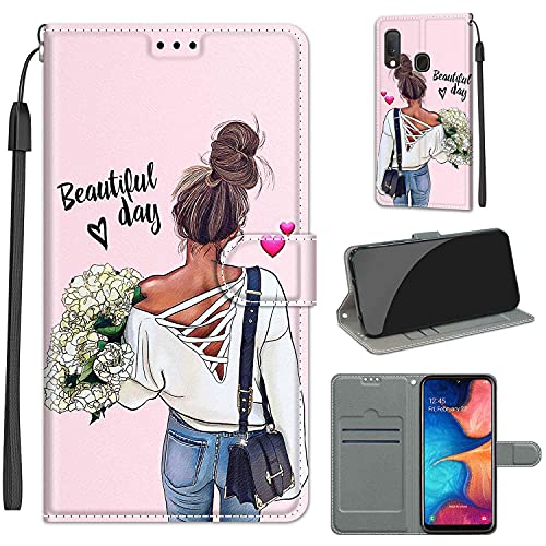 LeviDo Kompatibel für Samsung Galaxy A20e 2019 Hülle Silikon Lustig Muster Motiv PU Leder Kartenfach Klappbar Magnetisch Hüllen 360 Grad Case Brieftasche Wallet Handyhülle Stoßfest Cover, mädchen LeviDo Kompatibel für Samsung Galaxy A20e 2019 Hülle Silikon Lustig Muster Motiv PU Leder Kartenfach Klappbar Magnetisch Hüllen 360 Grad Case Brieftasche Wallet Handyhülle Stoßfest Cover, mädchen von LeviDo-EU