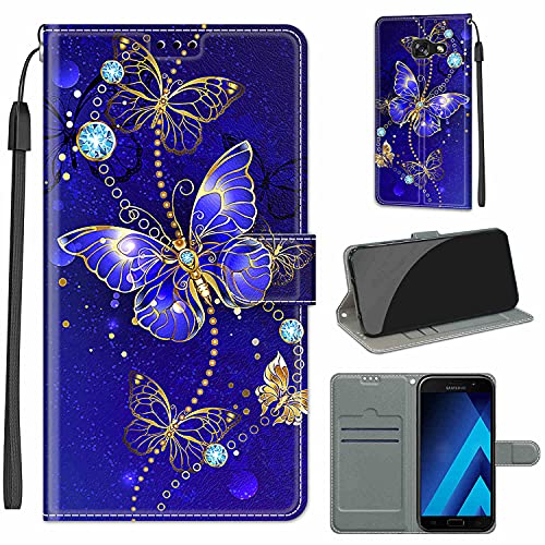 LeviDo Kompatibel für Samsung Galaxy A5 2017 Hülle Silikon Muster Motiv PU Leder Kartenfach Klappbar Magnetisch Hüllen 360 Grad Case Brieftasche Wallet Handyhülle Stoßfest Cover, Schmetterling 1 LeviDo Kompatibel für Samsung Galaxy A5 2017 Hülle Silikon Muster Motiv PU Leder Kartenfach Klappbar Magnetisch Hüllen 360 Grad Case Brieftasche Wallet Handyhülle Stoßfest Cover, Schmetterling 1 von LeviDo-EU