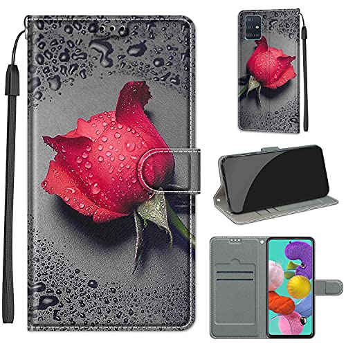 LeviDo Kompatibel für Samsung Galaxy A51 4G Hülle Silikon Lustig Muster Motiv PU Leder Kartenfach Klappbar Magnetisch Flip Hüllen 360 Grad Case Brieftasche Wallet Handyhülle Stoßfest Cover, Rose LeviDo Kompatibel für Samsung Galaxy A51 4G Hülle Silikon Lustig Muster Motiv PU Leder Kartenfach Klappbar Magnetisch Flip Hüllen 360 Grad Case Brieftasche Wallet Handyhülle Stoßfest Cover, Rose von LeviDo-EU