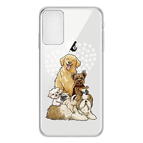 LeviDo Kompatibel für Samsung Galaxy A53 5G Hülle Silikon Durchsichtig Lustig Muster Motiv Ultra Dünn Hüllen Bumper Gummi Stoßfest Case Handyhülle Transparent Schutzhülle Cover, Hund von LeviDo-EU