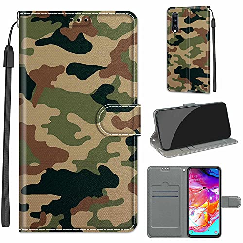 LeviDo Kompatibel für Samsung Galaxy A70 2019 Hülle Silikon Lustig Muster Motiv PU Leder Kartenfach Klappbar Magnetisch Hüllen 360 Grad Case Brieftasche Wallet Handyhülle Stoßfest Cover, Camouflage LeviDo Kompatibel für Samsung Galaxy A70 2019 Hülle Silikon Lustig Muster Motiv PU Leder Kartenfach Klappbar Magnetisch Hüllen 360 Grad Case Brieftasche Wallet Handyhülle Stoßfest Cover, Camouflage von LeviDo-EU