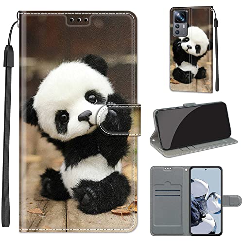 LeviDo Kompatibel für Xiaomi 12T/12T Pro Hülle Silikon Lustig Muster Motiv PU Leder Kartenfach Klappbar Magnetisch Hüllen 360 Grad Case Brieftasche Wallet Handyhülle Stoßfest Cover, Panda LeviDo Kompatibel für Xiaomi 12T/12T Pro Hülle Silikon Lustig Muster Motiv PU Leder Kartenfach Klappbar Magnetisch Hüllen 360 Grad Case Brieftasche Wallet Handyhülle Stoßfest Cover, Panda von LeviDo-EU