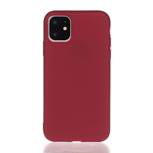 LeviDo Kompatibel für iPhone 11 Pro (5.8") Hülle Silikon Ultra Dünn Hüllen Einfarbig Gummi Bumper TPU Gel Case Handyhülle Schutzhülle Stoßfest Cover, rot 1 von LeviDo-EU