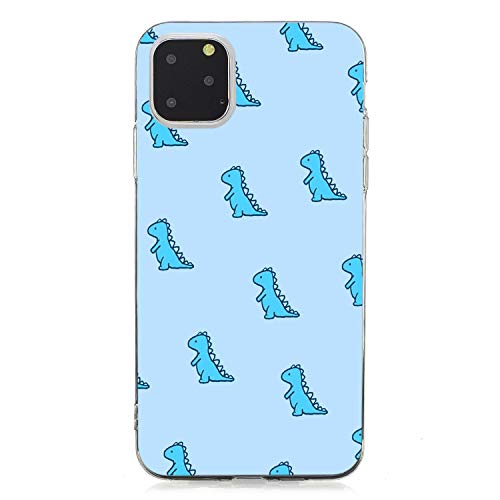 LeviDo Kompatibel für iPhone 11 Pro (5.8") Hülle Silikon Ultra Dünn Hüllen Transparent Durchsichtig Bumper Gummi Case Lustig Muster Motiv Handyhülle Schutzhülle Stoßfest Cover, Dinosaurier von LeviDo-EU