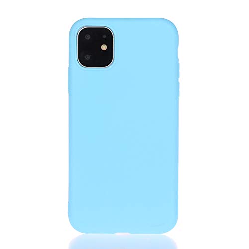 LeviDo Kompatibel für iPhone 12 (6.1")/iPhone 12 Pro (6.1") Hülle Silikon Ultra Dünn Hüllen Einfarbig Gummi Bumper TPU Gel Case Handyhülle Schutzhülle Stoßfest Cover, blau von LeviDo-EU