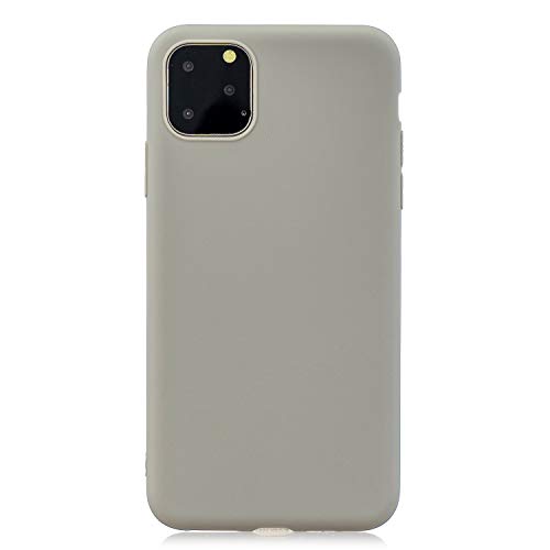 LeviDo Kompatibel für iPhone 12 (6.1")/iPhone 12 Pro (6.1") Hülle Silikon Ultra Dünn Hüllen Einfarbig Gummi Bumper TPU Gel Case Handyhülle Schutzhülle Stoßfest Cover, grau von LeviDo-EU
