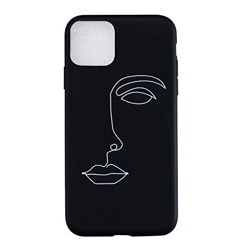 LeviDo Kompatibel für iPhone 13 (6.1") Hülle Silikon Ultra Dünn Hüllen Case Muster Motiv Handyhülle Schutzhülle Gummi Bumper Stoßfest Schwarz Cover, Muster 1 von LeviDo-EU