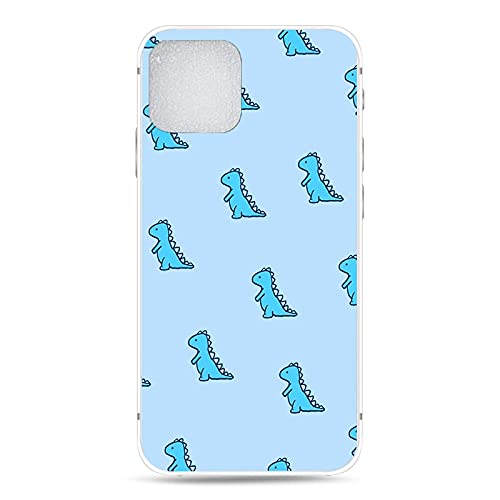 LeviDo Kompatibel für iPhone 14 Pro (6.1") Hülle Silikon Transparent Durchsichtig Hüllen Ultra Dünn Bumper Gummi Lustig Muster Motiv Case Handyhülle Schutzhülle Stoßfest Cover, Dinosaurier von LeviDo-EU