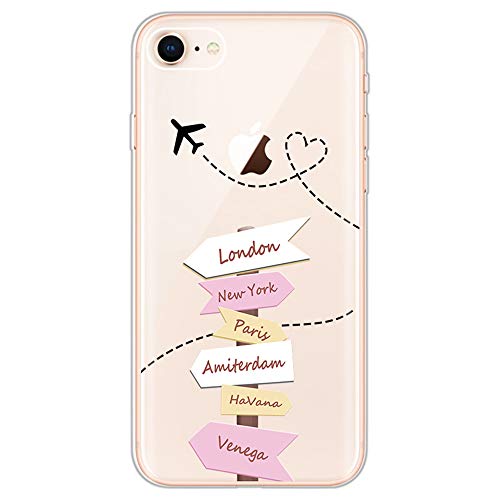 LeviDo Kompatibel für iPhone SE 2022/SE 3/SE 2020/iPhone 7/8 Hülle Silikon Ultra Dünn Durchsichtig Lustig Muster Motiv Hüllen Bumper Stoßfest Transparent Gummi Case Handyhülle Cover, Signpost LeviDo Kompatibel für iPhone SE 2022/SE 3/SE 2020/iPhone 7/8 Hülle Silikon Ultra Dünn Durchsichtig Lustig Muster Motiv Hüllen Bumper Stoßfest Transparent Gummi Case Handyhülle Cover, Signpost von LeviDo-EU