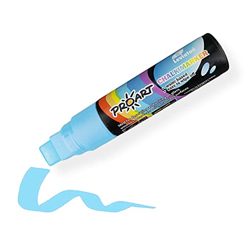 LEVIATAN - Kreidemarker | Kreidestifte für Fenster | Flüssigkreidestift | Tafelstift Abwaschbar| Glasstift | Keilspitze 15mm Blau von Leviatan