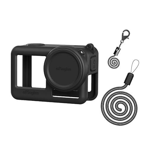 Levigo Silikon-Gel-Sportkamera-Schutzhülle, kompatibel mit DJI Osmo Action 4/3, Action-Kamera-Schutzzubehör, Anti-Drop-Hülle, Schwarz von Levigo