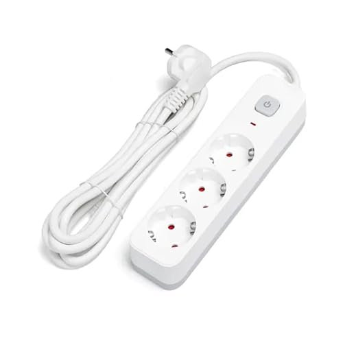 3-Fach Schuko-Steckdosenleiste mit Schalter, 3 m, 3 G, 1,5 mm², Weiß und Grau, 3 Steckdosen 3-Fach Schuko-Steckdosenleiste mit Schalter, 3 m, 3 G, 1,5 mm², Weiß und Grau, 3 Steckdosen von Levitantes