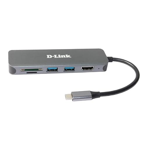 6-in-1-USB-C-Hub mit HDMI, Kartenleser und PD-Aufladung, ideal zum Erweitern von Ports und zum Anschluss mehrerer Geräte. von Levitantes