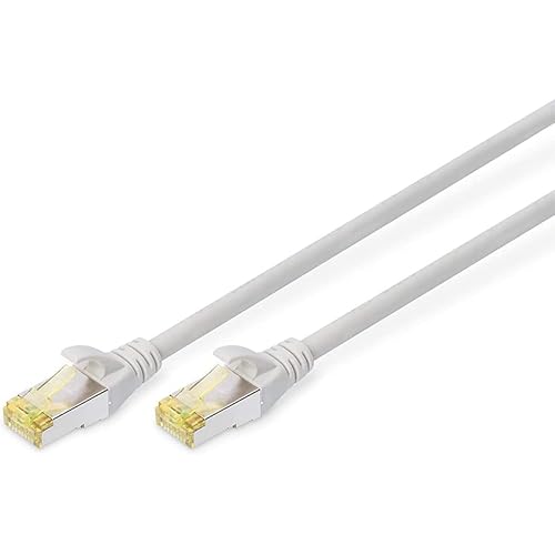CAT 6a S-FTP, Cu, LSZH AWG 26/7, 0,5 m Digitus Kabel grau und gelb für Netzwerkkommunikation von Levitantes