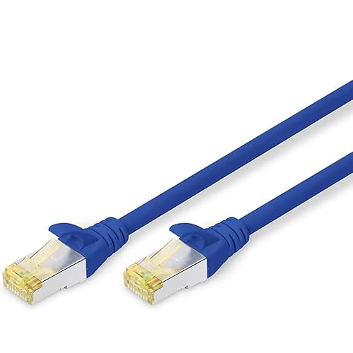 Levitantes Patchkabel CAT 6a S/FTP AWG 26/7 Digitu-Kabel 0,25 Meter blau gelb für Netzwerkkommunikation von Levitantes