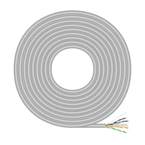 Levitantes RJ45-Netzwerkkabel, Cat.6, UTP, AWG23, CCA Grau, 305 m, ideal für Internetverbindungen und Hochgeschwindigkeitsnetzwerke. von Levitantes