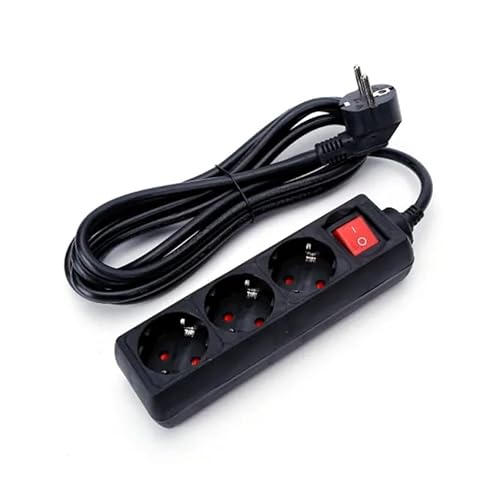 3-Fach Schuko-Steckdosenleiste ohne Schalter, 3 m, 3 G, 1,5 mm², Schwarz, 3 Steckdosen 3-Fach Schuko-Steckdosenleiste ohne Schalter, 3 m, 3 G, 1,5 mm², Schwarz, 3 Steckdosen von Levitantes