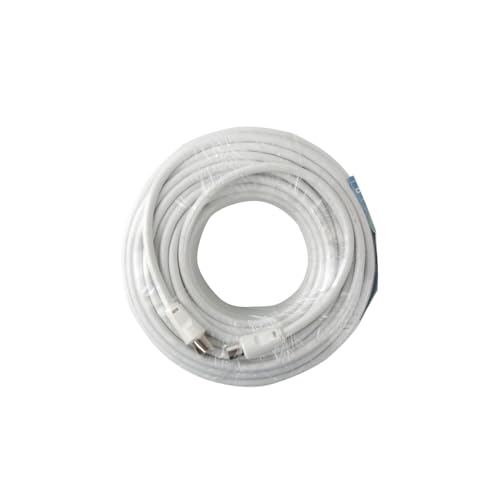 TV-Kabel, 25 m, weiß, Abschirmung gegen Störungen, PVC-Abdeckung, umweltfreundlich, stabiles und klares Signal, kompatibel mit europäischem Standard TV-Kabel, 25 m, weiß, Abschirmung gegen Störungen, PVC-Abdeckung, umweltfreundlich, stabiles und klares Signal, kompatibel mit europäischem Standard von Levitantes
