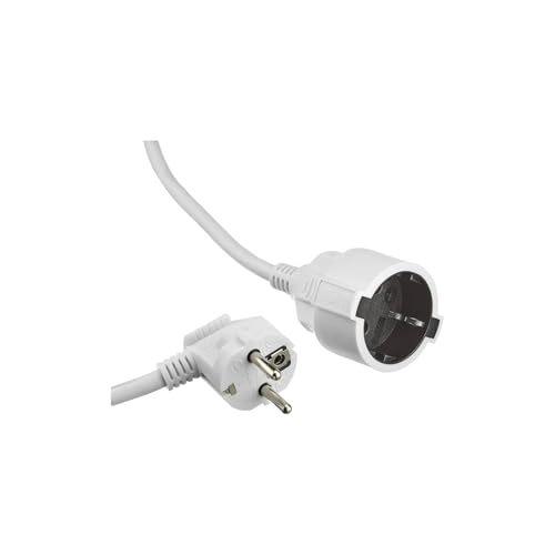 Verlängerungskabel, weiß, 4 m, Stecker H05VV-F 3G1,5 mm², 3680 W, 250 V, 16 A, für Zuhause und Büro Verlängerungskabel, weiß, 4 m, Stecker H05VV-F 3G1,5 mm², 3680 W, 250 V, 16 A, für Zuhause und Büro von Levitantes