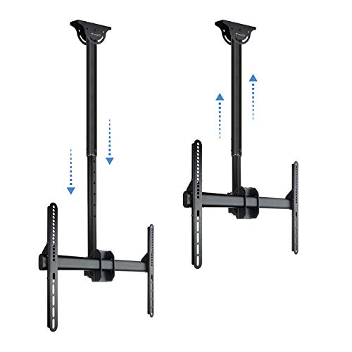 levitantes Deckenhalterung für Bildschirme von 94 bis 178 cm (37 bis 70 Zoll), schwenkbar und neigbar, schwarzes Finish und robuste Struktur von Levitantes