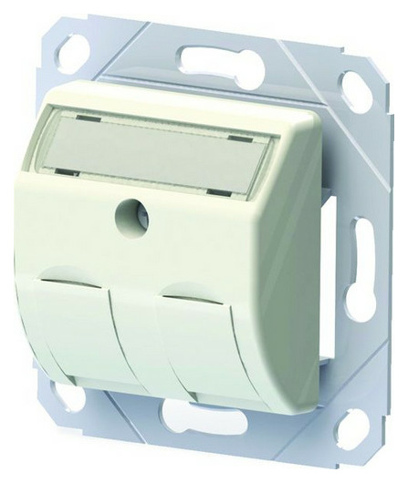 Leviton Modulaufnahme m.Zentralplatte 2-fach rw von Leviton