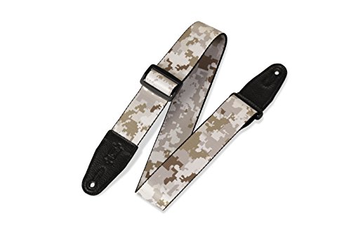 Levy's Leathers 2" Sublimation Printed Guitar Strap with Genuine Leather Ends. Tri-glide adjustable to 65" (MPS2-122) von Levy's Leathers