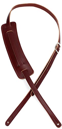 Levy's Leathers M25-BRG 50s-Style Veg-Tan Leather Guitar Strap, Burgundy von Levy's