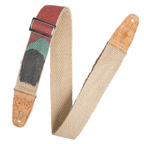 "Levy's Leathers MH8P-003 Gitarrengurt Natural Hemp Webbing Cork Ends and Pocket 2"" - Sunset" von Levy's