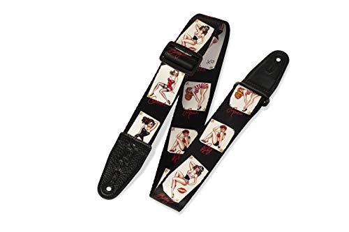 Levy's Leathers MPS2-072 2" Sonic Art Series Polyester Guitar Strap, Pin-Up Design von Levy's Leathers