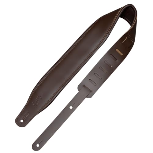 Levy's Leathers Amped Series Ledergurt für Gitarre | Breite 8 cm | Braun | (M26PD-DBR_DBR) von Levy's