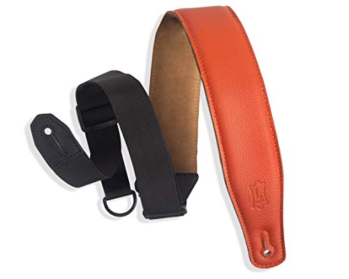 Levy's MRHGS-ORG Gitarrengurt Right Height Garment Leather Suede Backing Padded 2 1/2" - Orange von Levy's