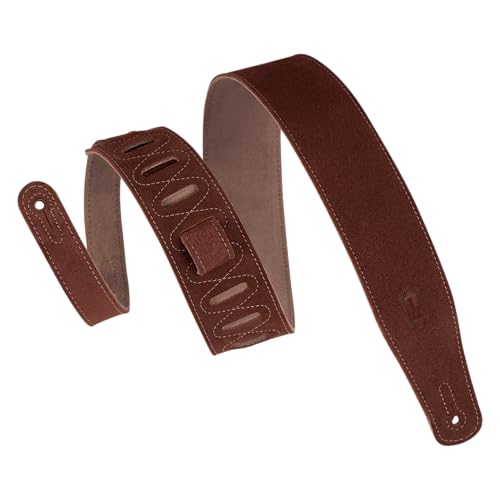 Levy's MS26-RST Gitarrengurte Suede Leather Suede Backing 2 1/2" - Rust von Levy's