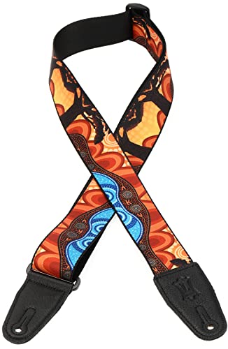 Levy's Leathers MP2DU-003 Unisex-Gitarrengurt aus Polyester, 5,1 cm, Landschaftsdesign mit schwarzen Lederenden, verstellbar von 88,9 cm bis 60 cm, Einheitsgröße Levy's Leathers MP2DU-003 Unisex-Gitarrengurt aus Polyester, 5,1 cm, Landschaftsdesign mit schwarzen Lederenden, verstellbar von 88,9 cm bis 60 cm, Einheitsgröße von Levy's