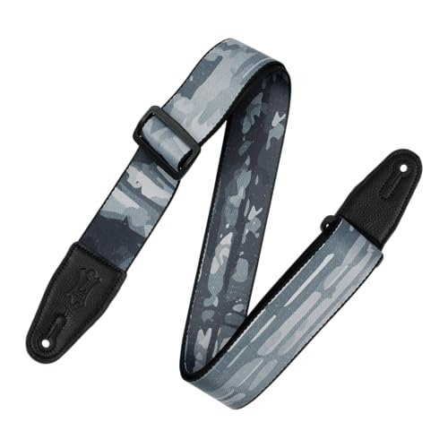 Levy's Leathers MPD2-109 Gitarrengurt aus Polyester, 5,1 cm breit, graues abstraktes Baummotiv von Levy's