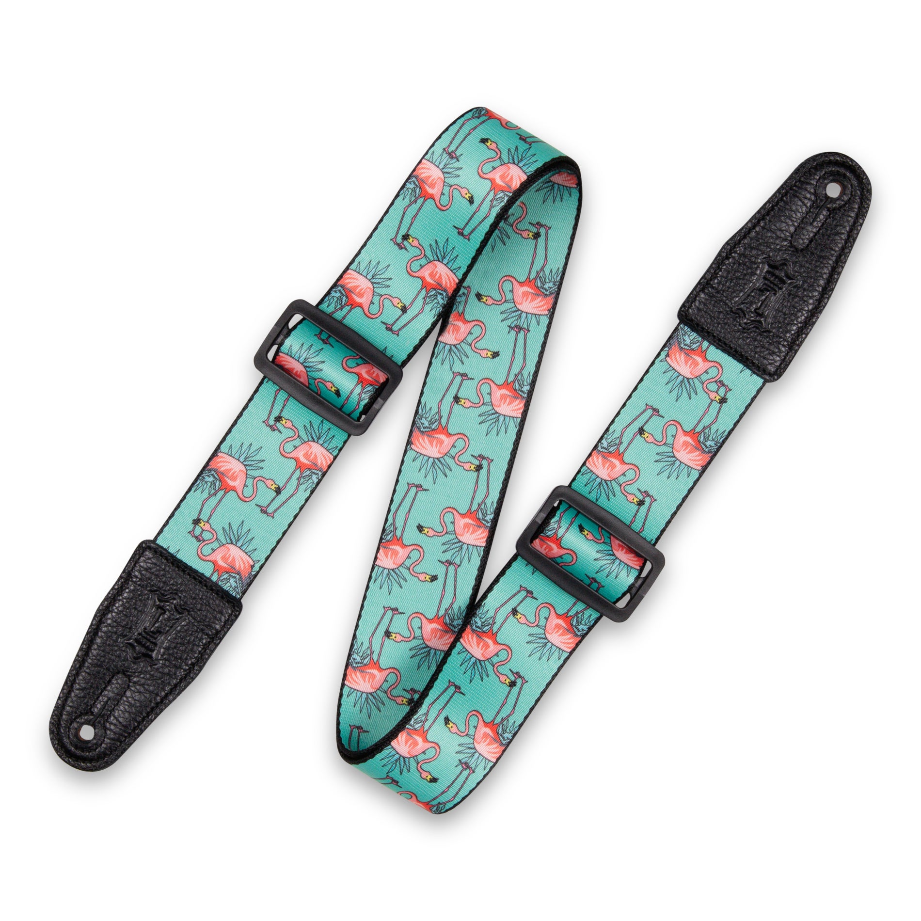 Levys Leathers MPD2C-121 Polyester Guitar Strap with Print (Flamingos) von Levys Leathers