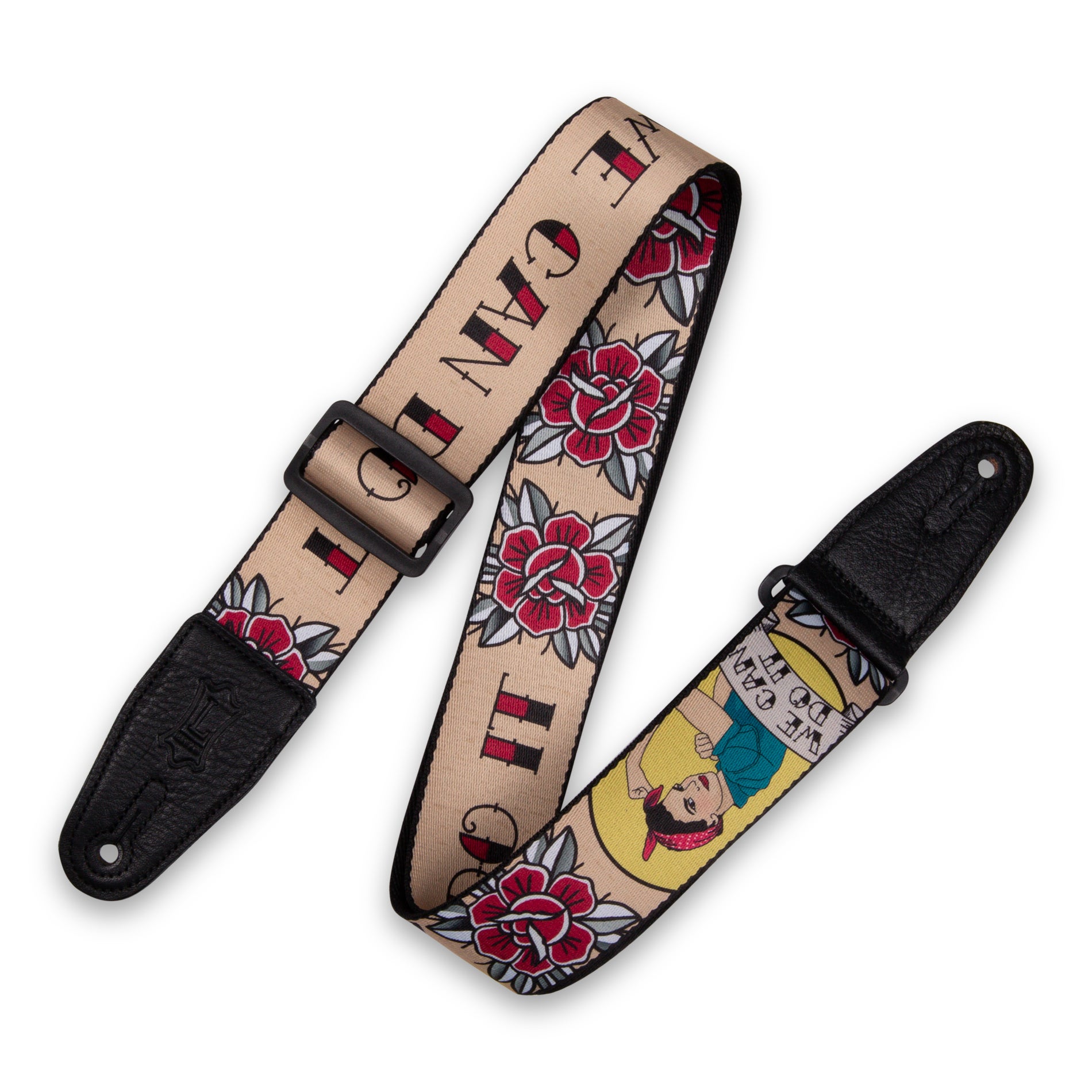 Levys Leathers MPD2C-125 Polyester Guitar Strap with Print (Rosie the Riveter) von Levys Leathers