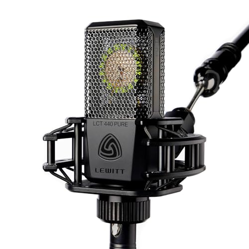 LCT 440 Pure - XLR-Kondensatormikrofon mit 1" Kapsel - Ideal für Gesang, Instrumente, Podcasting & Streaming - Inklusive Mikrofonspinne, Popschutz, Windschutz & Transporttasche von Lewitt