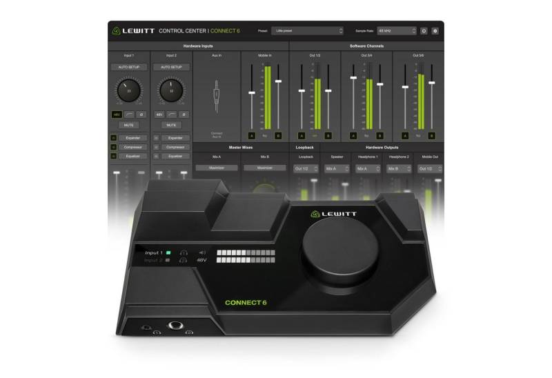 Lewitt Digitales Aufnahmegerät (CONNECT 6 USB-C Audio Interface) von Lewitt