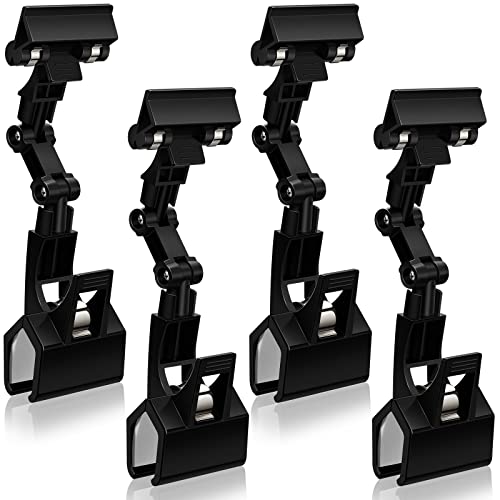 Flexibler Dokumentenhalter, faltbar, verstellbar, Kopierpapierhalter, Clip für Computer-Monitor, handliches Künstlerbedarf, Leinwand, Klemme, Doppelkopf, Tippen, Malen, Staffelei, Zubehör, Schwarz, 4 von Lewtemi
