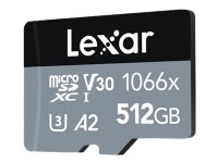 Lexar Professional SILVER series - Flashhukommelseskort (microSDXC til SD adapter inkluderet) - 512 GB - A2 / Video Class V30 / UHS-I U3 / Class10 - 1066x - microSDXC UHS-I von Lexar Media
