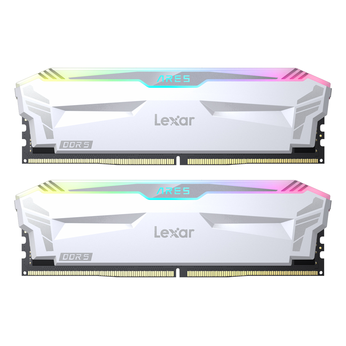 Lexar ARES RGB Weiß 32GB Kit (2x16GB) DDR5-6400 DIMM, CL32-38-38-76, Intel XMP 3.0/AMD EXPO von Lexar