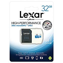 Lexar Hochleistungs-MicroSD-Karte mit hoher Kapazität mit 20 Mbit/s Schreibgeschwindigkeit, 32 GB von Lexar