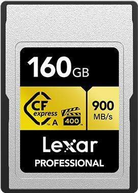 Lexar LCAGOLD160G-RNENG - 160 GB - CFexpress - 900 MB/s - Schockresistent - Temperaturbeständig - Vibrationsbeständig - Schwarz (LCAGOLD160G-RNENG) von Lexar