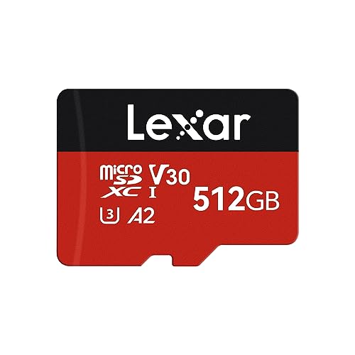 Lexar Micro SD Karte 512GB, Micro SD Card 512GB bis 160/110 MB/s (R/W), microSDXC Speicherkarte mit SD Adapter, A2, U3, C10, V30 von Lexar