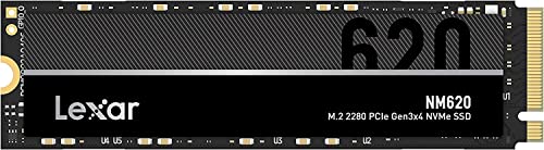 Lexar NM620 2TB SSD, M.2 2280 PCIe Gen3x4 NVMe 1.4 Interne SSD, Bis zu 3500MB/s Lesen, 3000MB/s Schreiben, 3D NAND Flash Interne Solid-State-Laufwerk für PC-Enthusiasten und Gamer (LNM620X002T-RNNNG) von Lexar